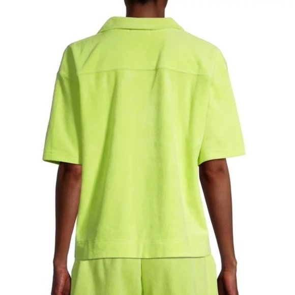 Kendall and Kylie Neon Green Terry Cloth Polo - Picture 4 of 7